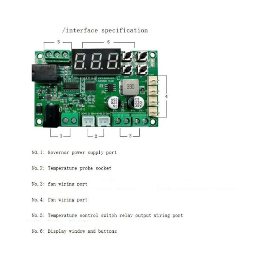 DC 12V 24V 3A FAN temperature control W digital TEMP display speed regulation PC Chassis cpu
