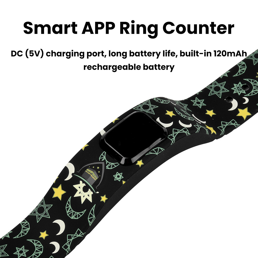 DC 5V SMART APP RING COUNTER OLED DIGITAL DISPLAY BLUETOOTH COUNTER TIME REMINDER WEARABLE WRISTBAND