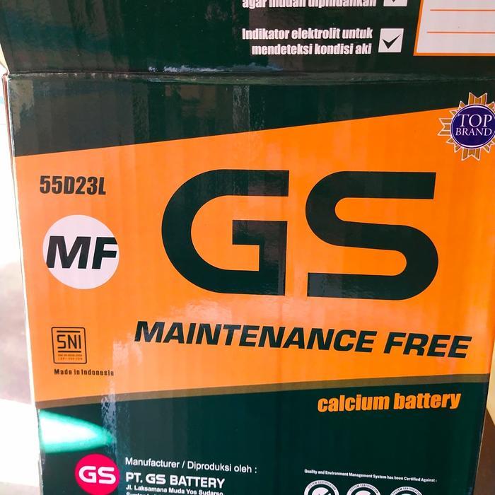 aki mobil 55d23L MF GS