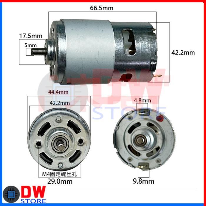 Dinamo Dc Motor Rs-775 775 Dc 21V Power Tool Impact Wrench Bor Drill Gerinda Grinder Baterai