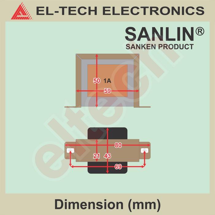SANLIN 1A CT 18V Trafo Transformator Power Supply Catu Daya