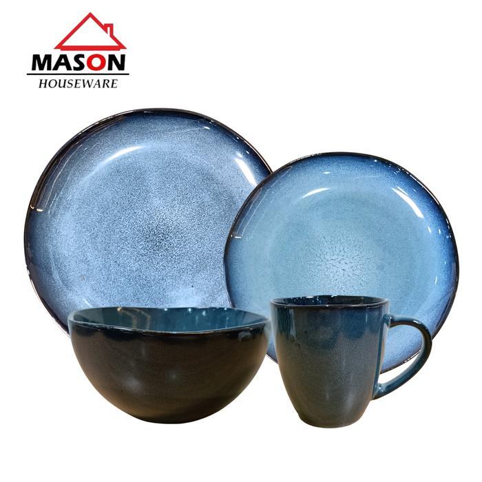 Mason Dinner Set Ceramic Dinner Plate / Salad Plate / Bowl / Mug Ceramic Blue Series