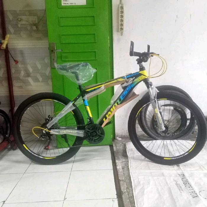 sepeda gunung limitless 26 inci - kuning
