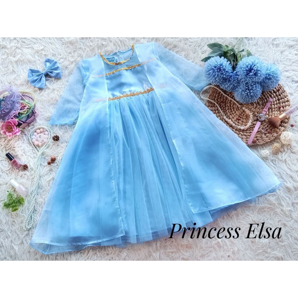 Bajunik_produsenbajuanak Princess Elsa Baju Anak Perempuan Kostum Princess Elsa Frozen Karakter