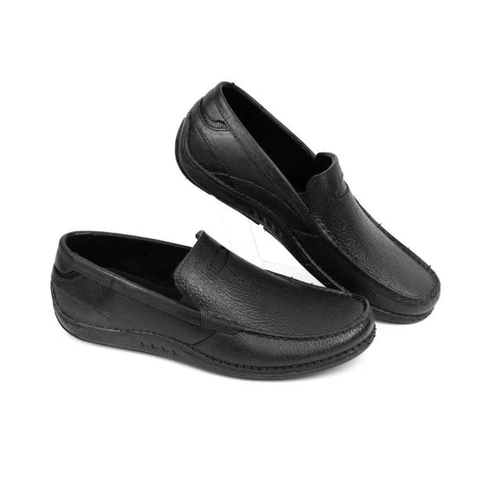 Sepatu Pantofel Karet Full Hitam Sepatu Sendal Pria Dewasa Karet Empuk Elastis