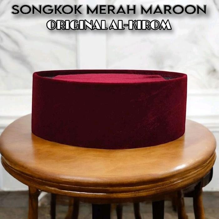 ORIGINAL PECI KOPIAH SONGKOK NASIONAL MERAH MAROON AL-KIROM READY STOCK