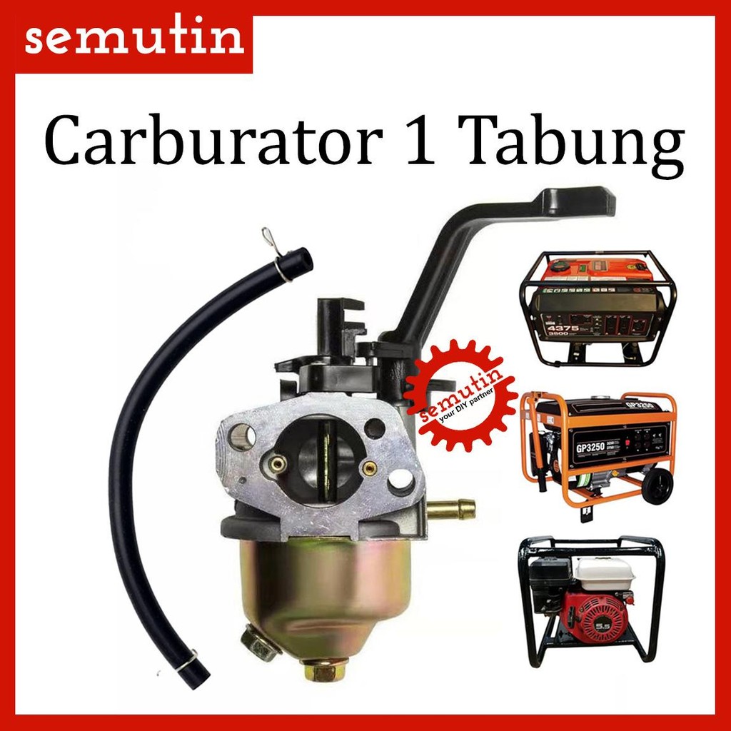 1 Carburator Tabung GX160 AJ47 SM / 168F Mesin Genset Bensin / Model Karbulator Assy