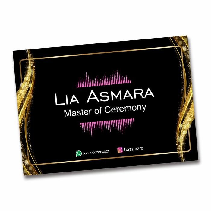 SALE Cue card MC hardcover laminasi waterproof custom desain 15x21 cm