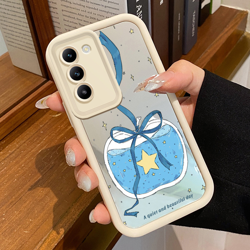 Casing Hp Untuk VIVO Y100 5G Z1 Pro Z5x Case Casing apel biru HP pola Kesing Kasing cermin Cesing Si