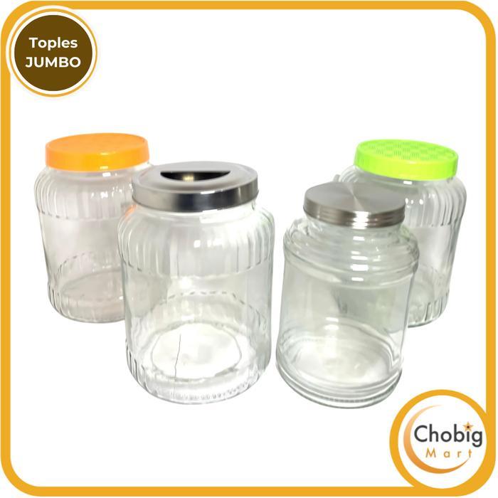 Toples Kaca Besar Jumbo 5L Wadah Tutup Kerupuk Tempat Simpan Obat #Gratisongkir #Sale #Discount