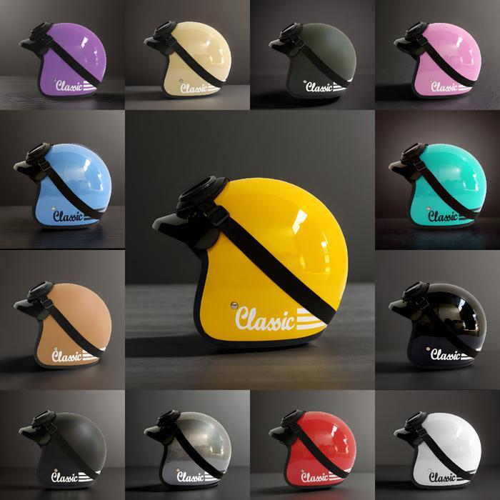 JUAL Helm Bogo Retro Classic JAP STYLE Dewasa Remaja Helem retro pria wanita PET Kacamata Motorcycle