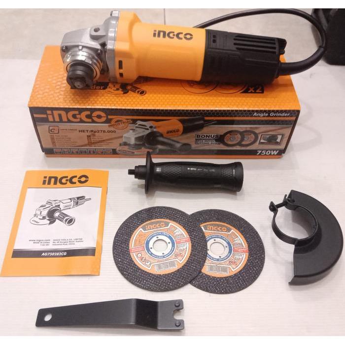GERINDA TANGAN ANGLE GERINDA 750 WATT 4 INCH INGCO AG750282CG