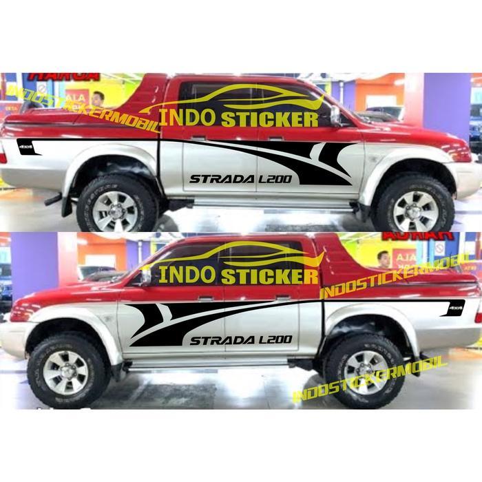 Sticker Strada Triton L200 Cutting Sticker Stiker Mobil Triton L200