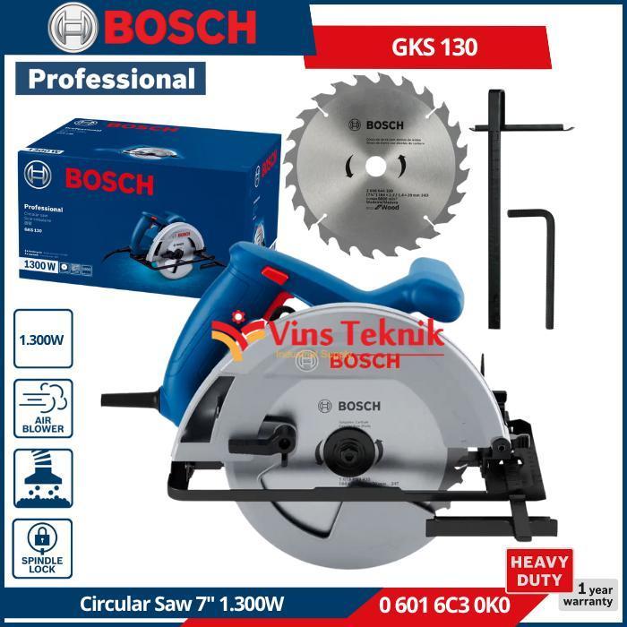 Bosch Gks 130 Mesin Gergaji Kayu Sirkel Circular Saw 7" Gks130