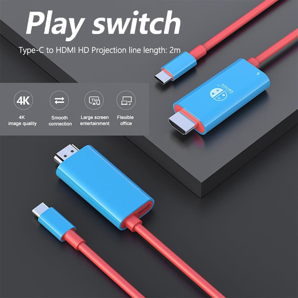 Usb To Hdmi Cable For Nintendo Switch Type-C To Hdmi Adapter Conversion Cable Replaces Switch/Oled