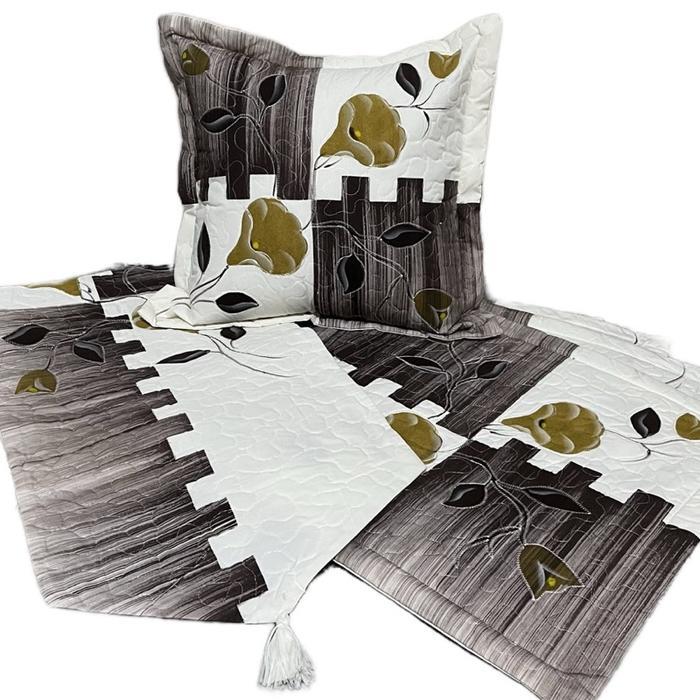 Set Sarung Bantal Sofa Coklat Putih Abu Hitam Ukuran 40X40 Atau 45X45