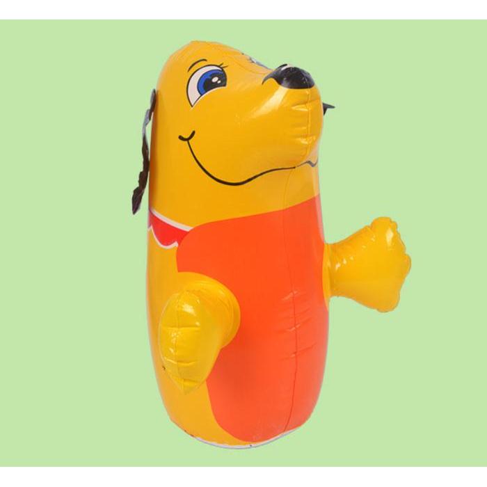 Mainan Balon Tinju Samsak Karakter Pvc Model Tiup Kartun Hewan 30-33Cm