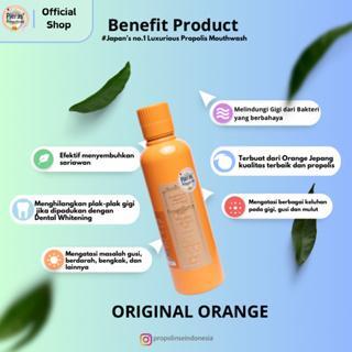 58x7- Pieras Propolinse Original Orange Mouthwash Obat Kumur Jeruk Bau Gusi Propolis