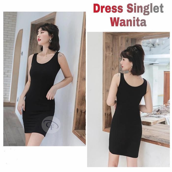 u5u1- Dress Singlet / Singlet Panjang Wanita / Singlet Terusan
