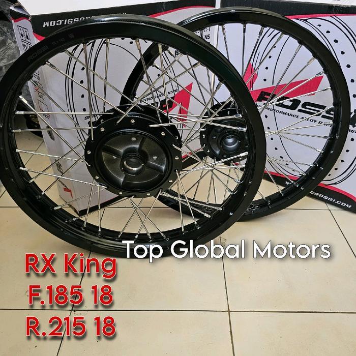 Velg Rossi Rx King 185X215 Ring18 Hitam Sepasang Motorcycle