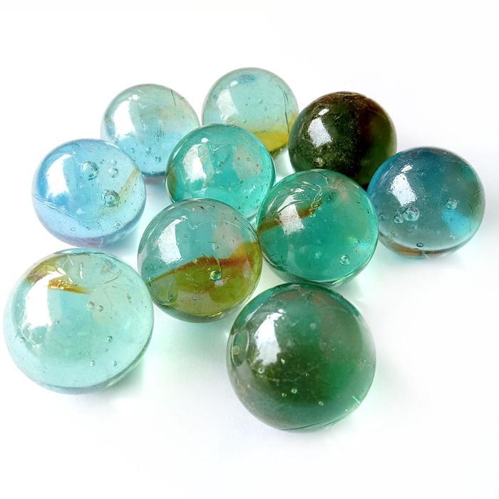 10 Pcs Kelereng Kristal Ukuran Jumbo Mainan Jadul 90An Gundu Guli