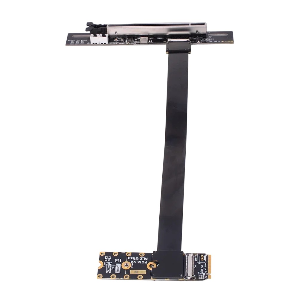 ADT-LINK F43 SERIES PCIE 5.0 M.2 NVME TO PCIE X16 GPU EXTERNAL GEN 5 EXTENSION CABLE TURN 90 ANGLED