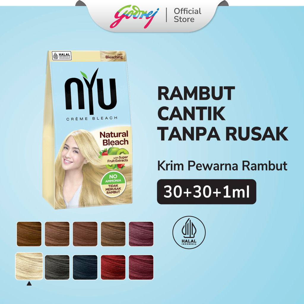 NYU Creme Natural Bleach - Bleaching Rambut - Hair Bleaching - Creme Bleach- Natural Bleach- Warna R