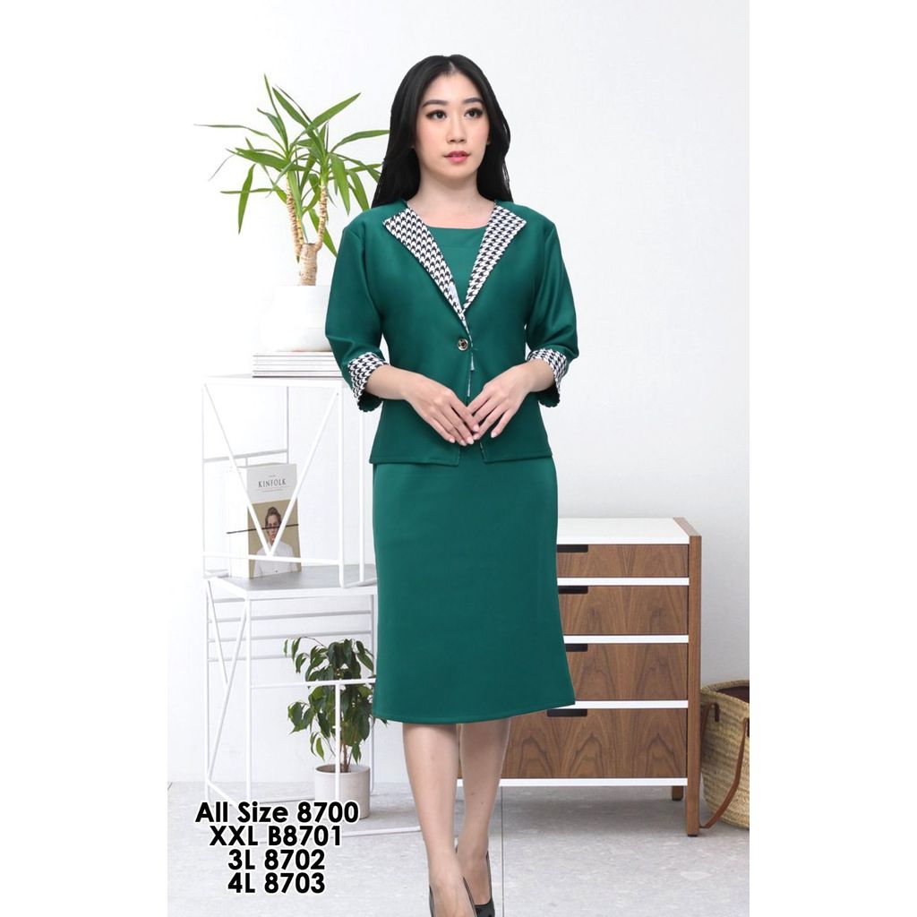 READY STOCK - Set Stelan Wanita Premium Bahan Scuba Import Jahitan Rapi Cocok Untuk Dipakai Uniform 