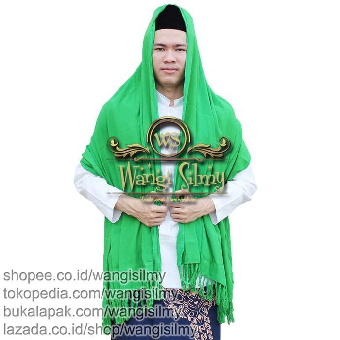 Sorban Rida Hijau Polos Panjang Rida Solo Rayon Surban Habib Hijau Ful