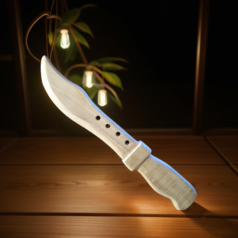 Belati Kayu Jati Alat Untuk Peraga Latihan Olahraga Silat Beladiri/Belati Komando/Belati Pramuka/Bel