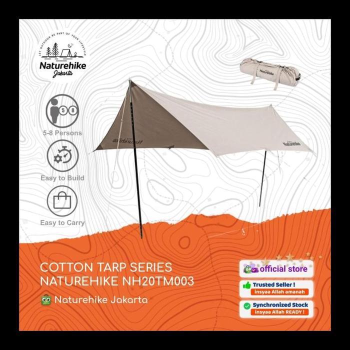 MANTAP COTTON TARP NATUREHIKE NH20TM003 TENDA CAMPING FLYSHEET GLAMPING MANTAP
