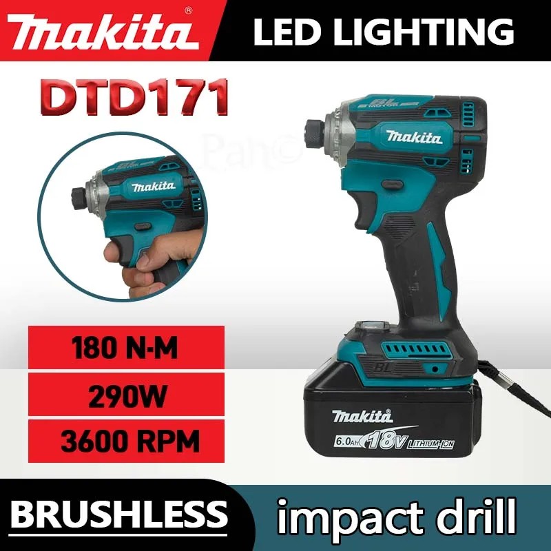 MAKITA impact driver DTD171 Rechargeable 18V high power brushless lithium screwdriver high torque