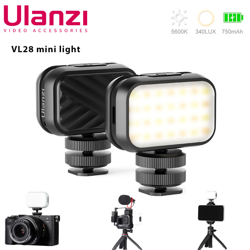 Ulanzi VL28 5500K Mini LED Video Light Rechargable GoPro Light Mod On