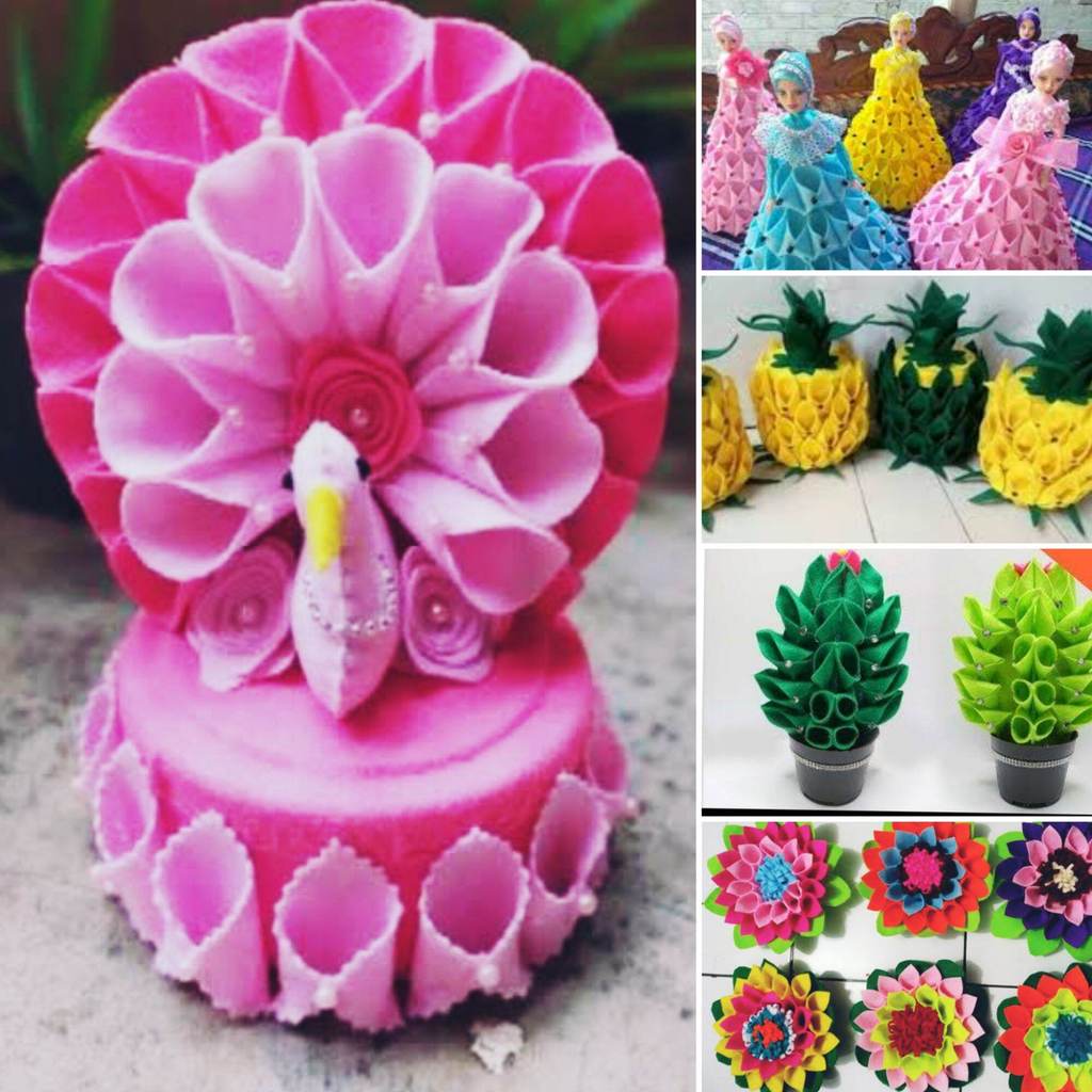 wadah permen unik model burung merak, boneka barbie, bunga matahari, pot bunga dekorasi meja lebaran