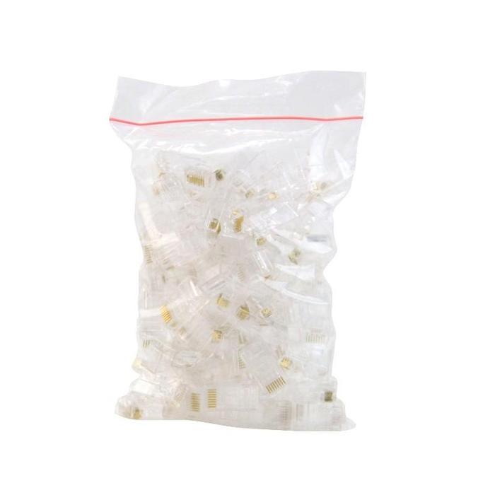 grosir murah konektor rj45 - connector rj-45 1 pack isi 100 pcs