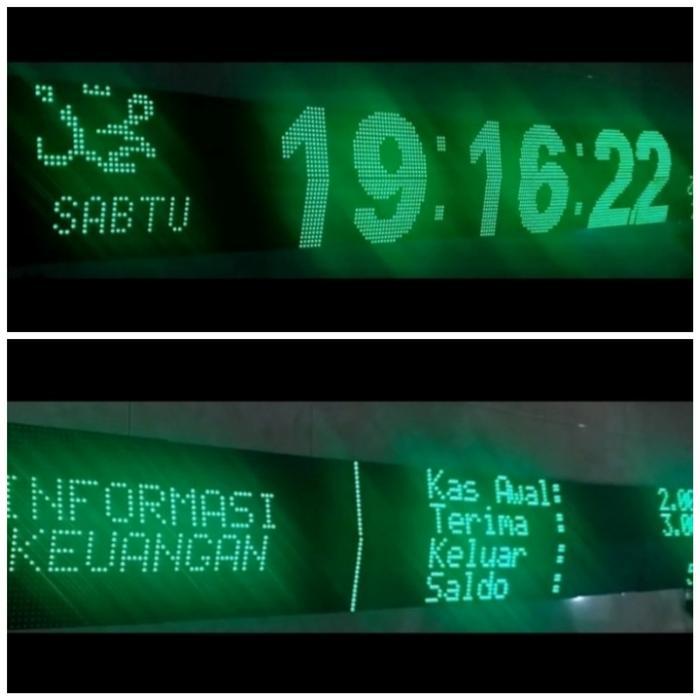 Controller Jws Jam Digital Running Text 2 Baris, Panel P10 Wifi
