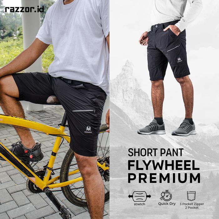 Celana Pendek Sepeda Non Padding Outdoor Razzor Flywheel Premium