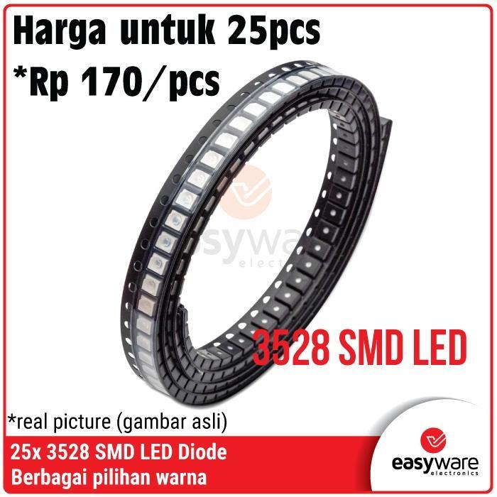 NEW [25 PCS] LED SMD 3528 (1210) SMD LED Chip Warm White Red Green Blue Yellow Orange UV Pink RGB