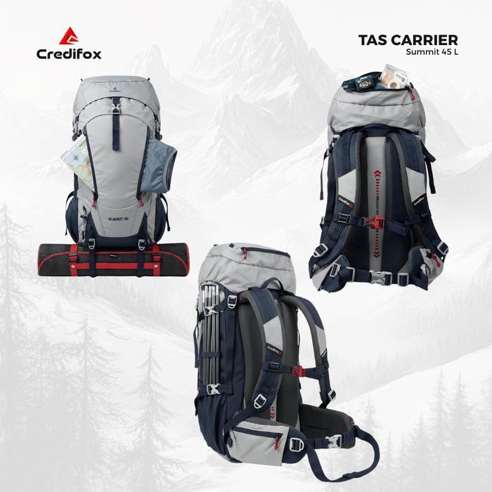 Lakum - Credifox Tas Ransel 45Liter Summit Series - Tas Carrier 45Liter - Tas Keril Outdoor - Tas