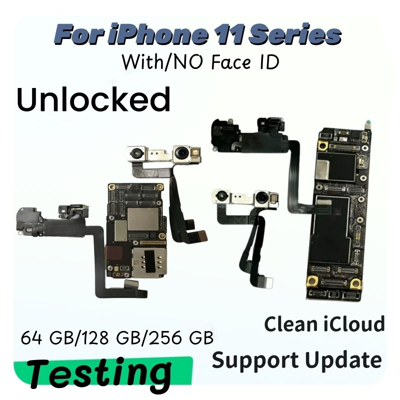 100% Tested Unlocked Mainboard For iphone 11 11 pro 11pro max Motherboard With Face ID Full Chips