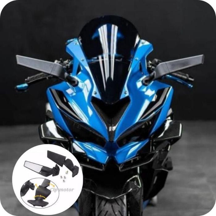Spion Winglet Moto Gp Motor Ninja R25 Cbr250Rr Gsx R15 Cbr 150 Sepasang 2Pc Lagi Viral