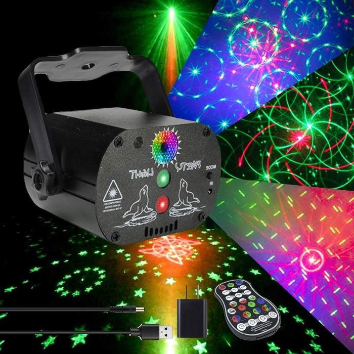 BERKUALITAS Lampu Proyektor Laser Panggung LED Mini Lighting Laser Projector Disco