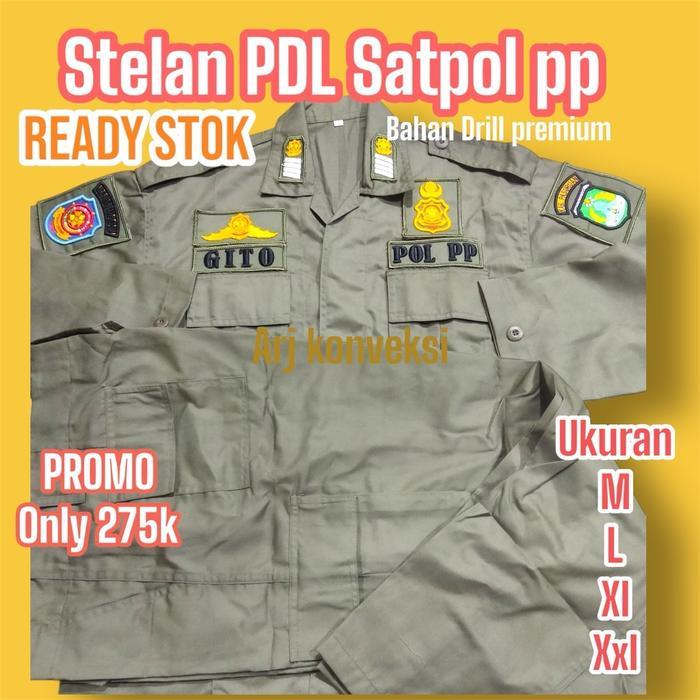 TERLARIS STELAN PDL POL PP BAHAN DRILL KUALITAS PREMIUM Panjang Kerja Seragam READY