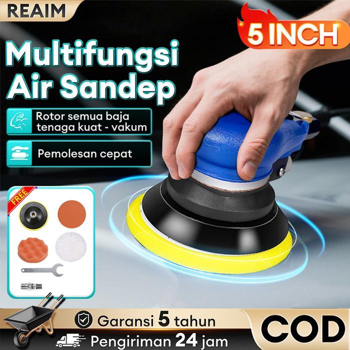 TERMURAH TERLARIS TERBARU REAIM 15000 RPM AIR ORBITAL SANDER SANDER ORBITAL AIR SANDER ORBITAL