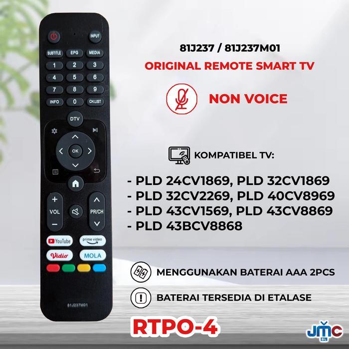 NEW Remote Android Smart TV 81J194 81i960 81J273 81J237 81J237M01 81J172 81J208 81J367