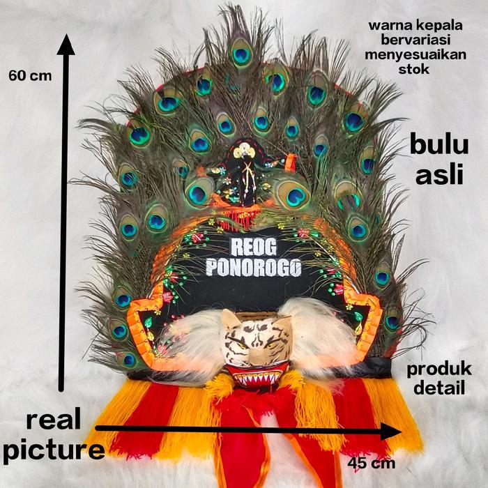 TERBARU REOG 60CM / REOG MINI/ REOG ASLI/ REOG ASLI / DADAK MERAK / REOG / BARONGAN / PECUT / CAMBUK