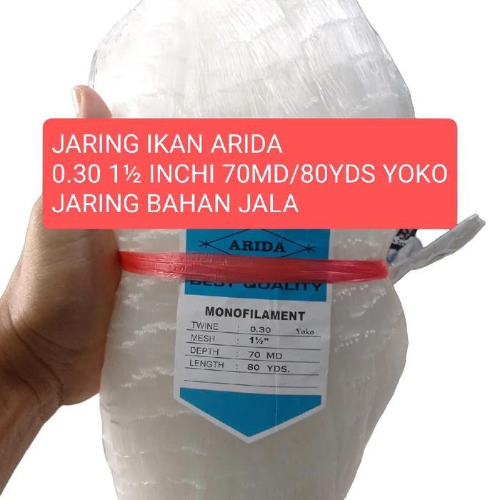 Jaring ikan arida 0.30 1 inchi 70md/80yds yoko untuk jaring bahan pembuatan jala