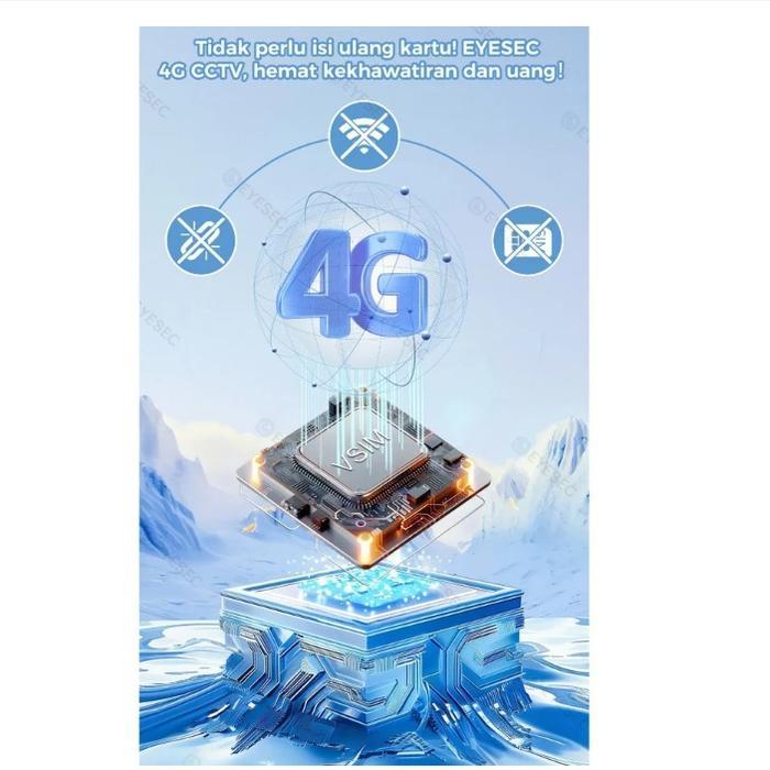 Premium Quality Eyesec Cctv 4G Tenaga Surya Pir Low Power Outdoor Weatherproof Cctv Solar 10500Mah
