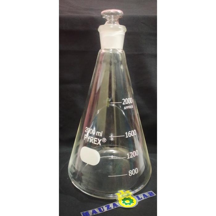 Erlenmeyer 2000Ml Pyrex Asah Tutup