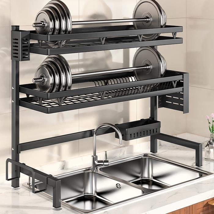 Ikea - Rak Piring Wastafel Stainless Steel Rak Penyimpanan Pengering Cuci Piring Drk